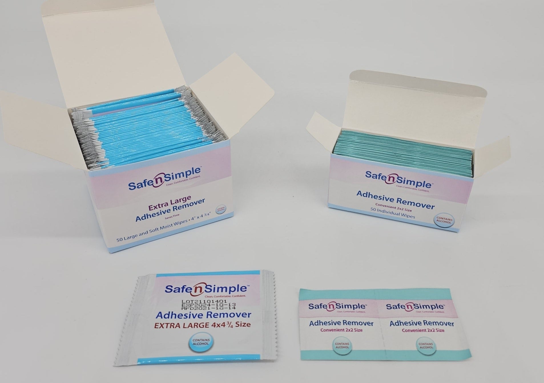 Safe n' Simple Peri-Stoma Adhesive Remover Wipes: 5 x 7, 50