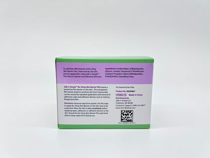 No-Sting Skin Barrier Wipe 5x7 25ct | Skin barrier | Great barrier relief | Wound care dressing