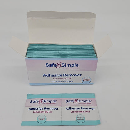 Safe n Simple Adhesive Remover Wipes (Alcohol Base) (50/box)
