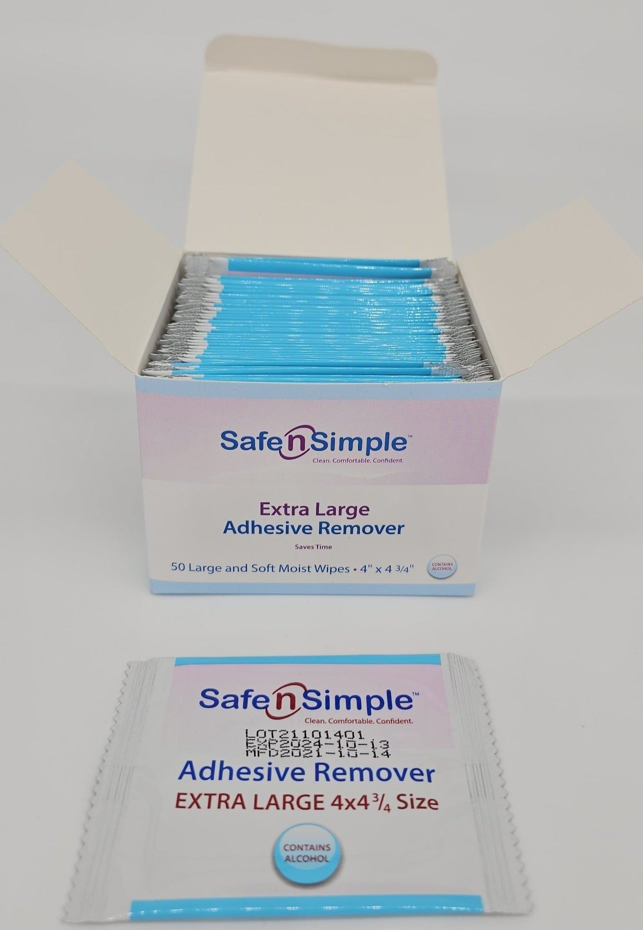 McKesson Adhesive Remover Wipes, Alcohol-Based, 2 4/10 in x 2 4/10 in -  Simply Medical
