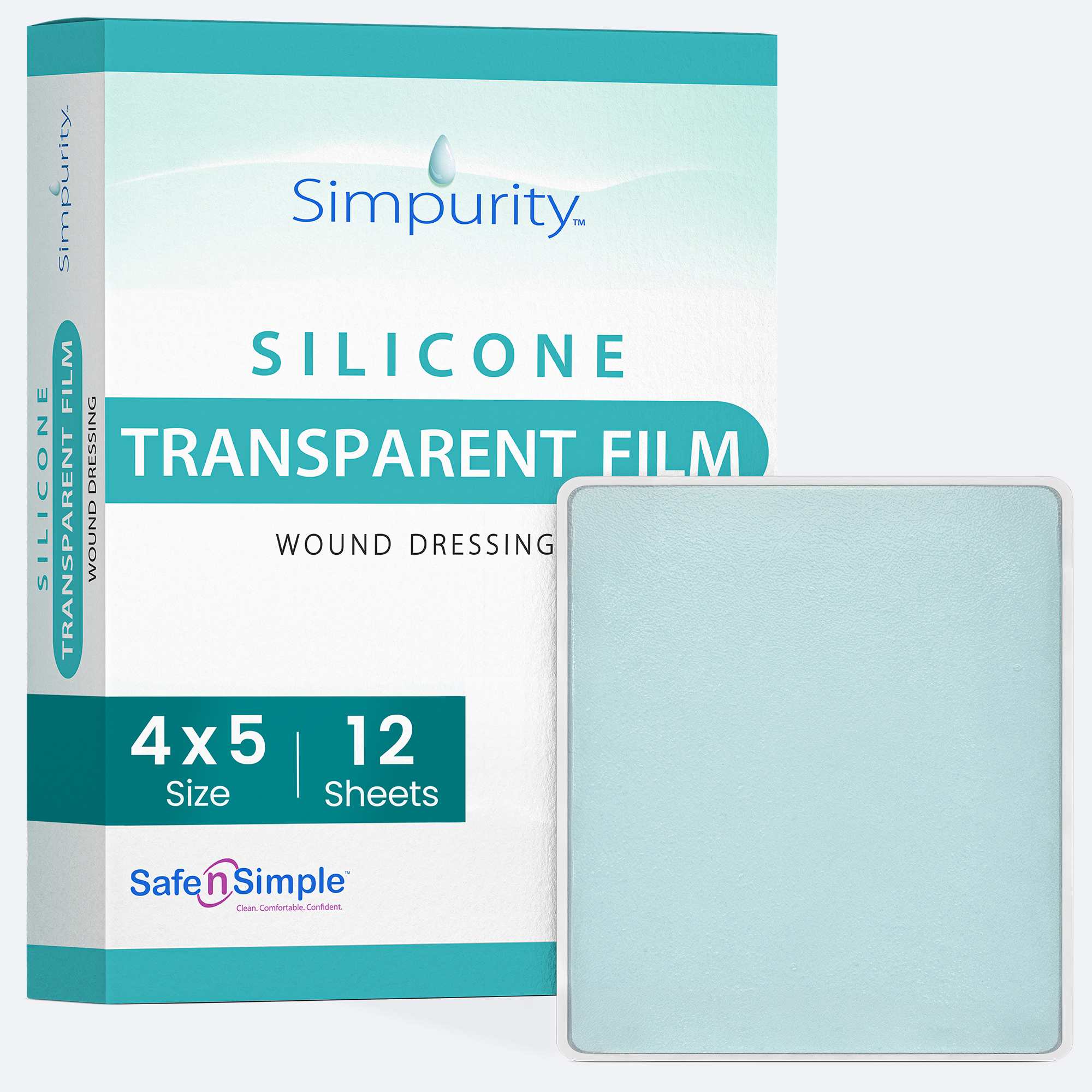 Silicone Transparent Dressings 4" x 5"