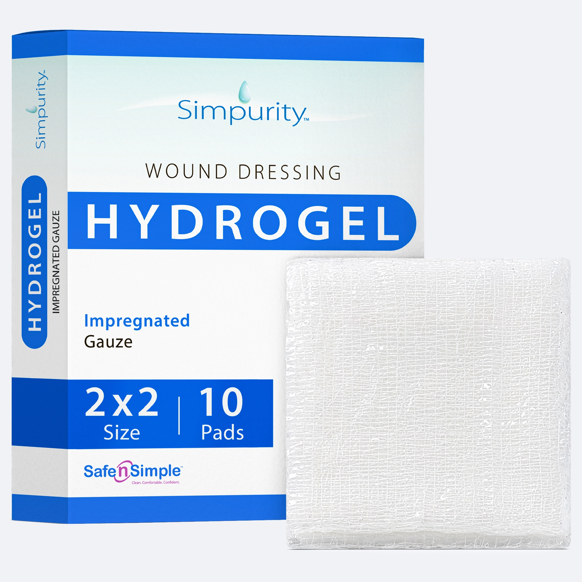 HydroGel Impregnated Gauze 2" x 2" main image jpg
