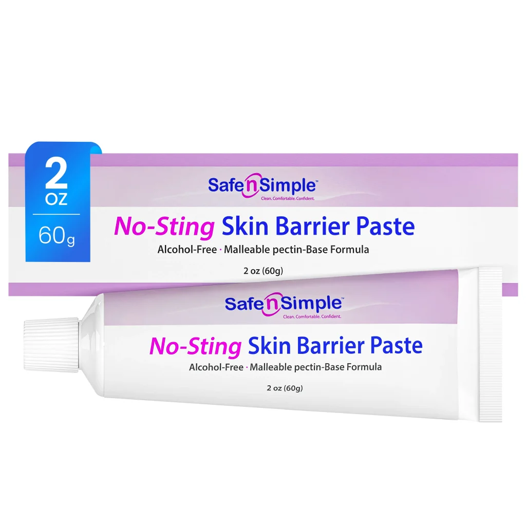 No-sting alcohol-free ostomy skin barrier paste, 2 oz (60 g) tube