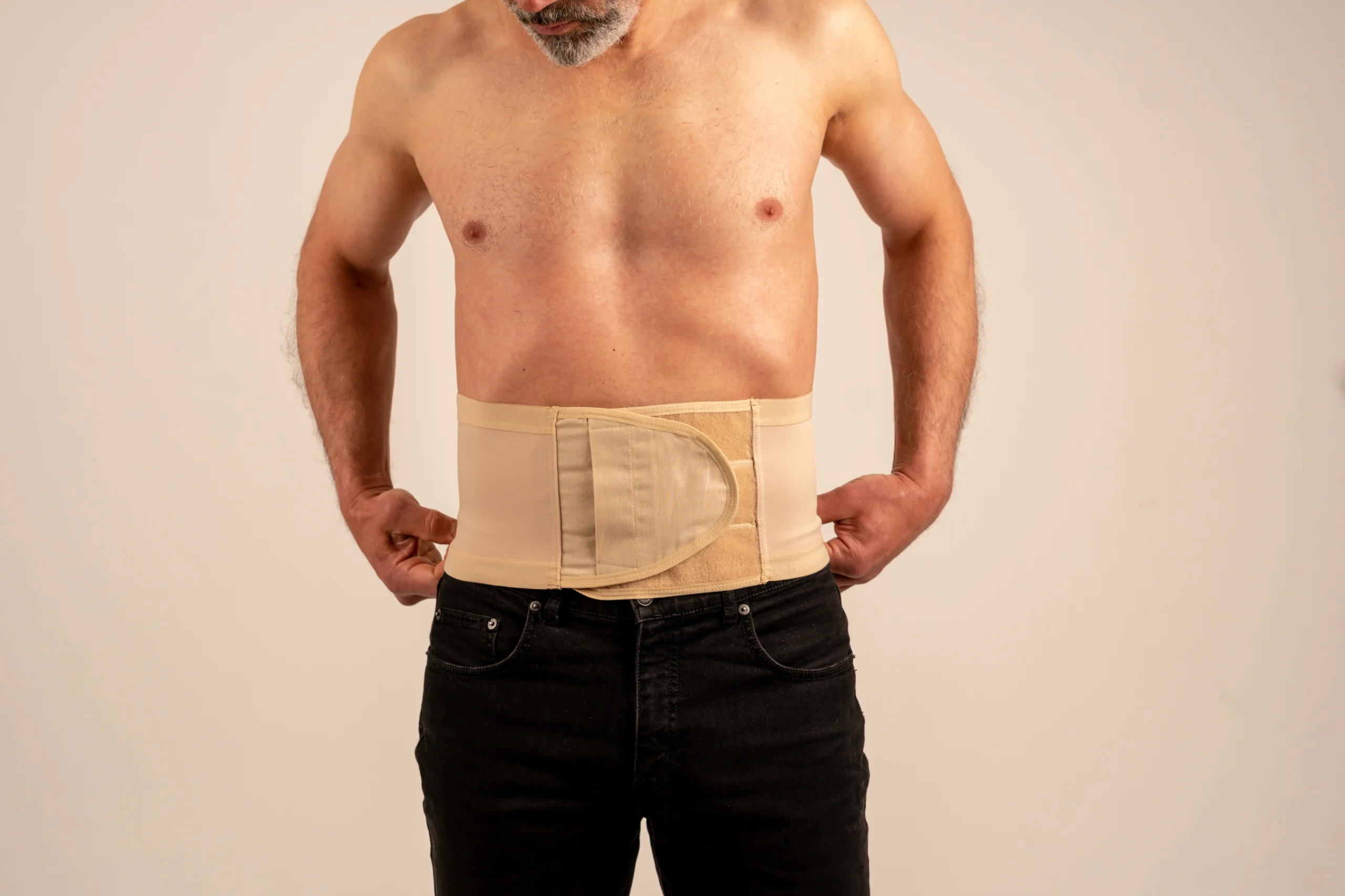 Ostomy hernia support belt worn for parastomal hernia support