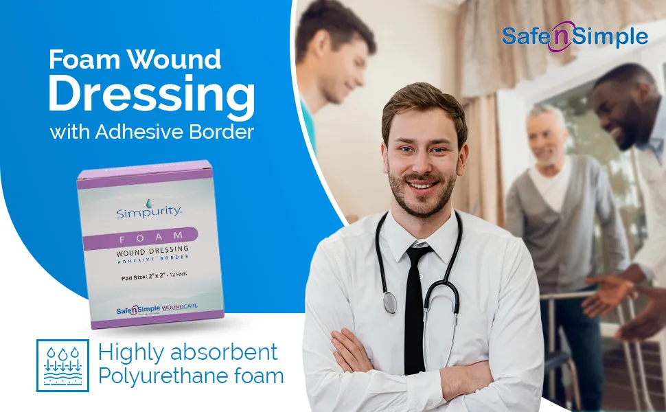 Foam With Border Wound Dressing