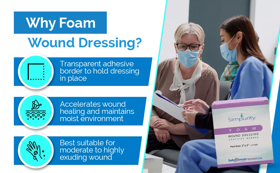 Foam With Border Wound Dressing