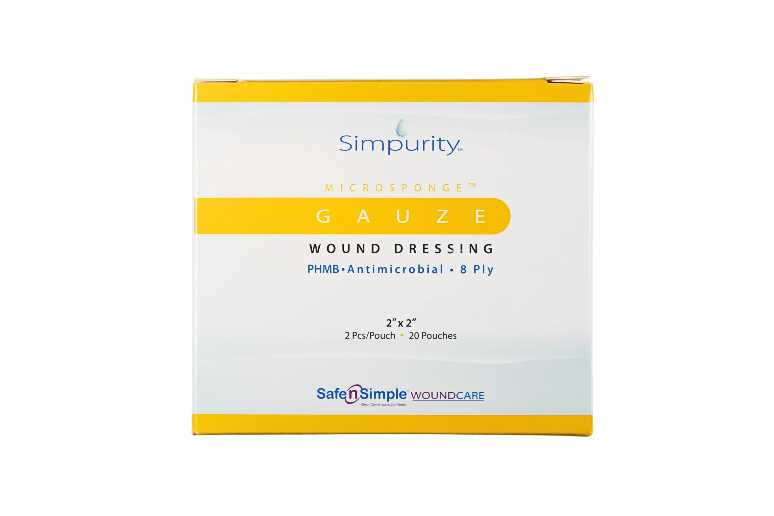 Antimicrobial Gauze 12-ply 2 pcs/pouch - 2x2