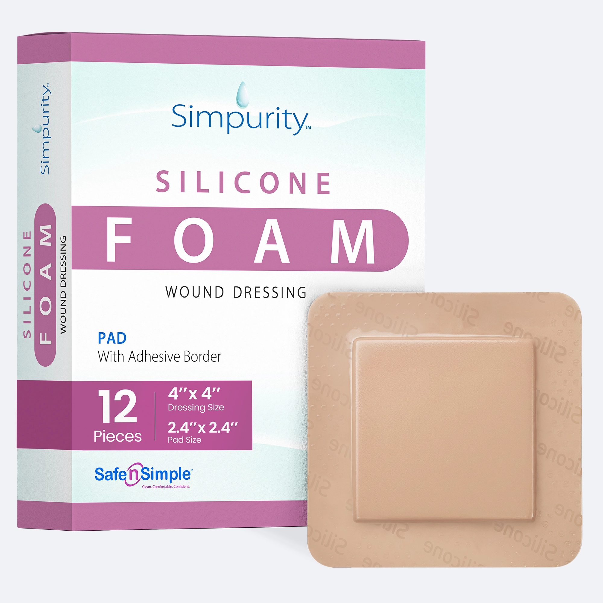 Foam With Silicone Border 2" x 2" jpg main image
