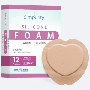 Sacrum Foam With Silicone Border 5" x 5"
