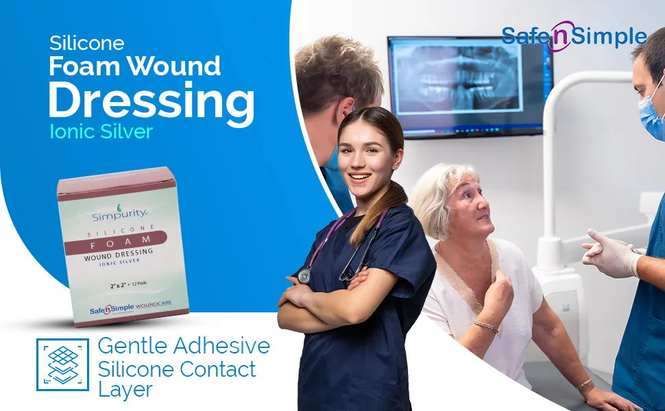 Silver Silicone Foam Wound Dressing