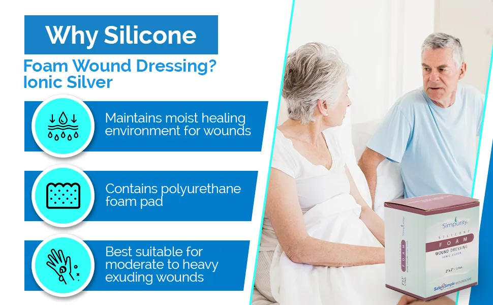 Silver Silicone Foam Wound Dressing