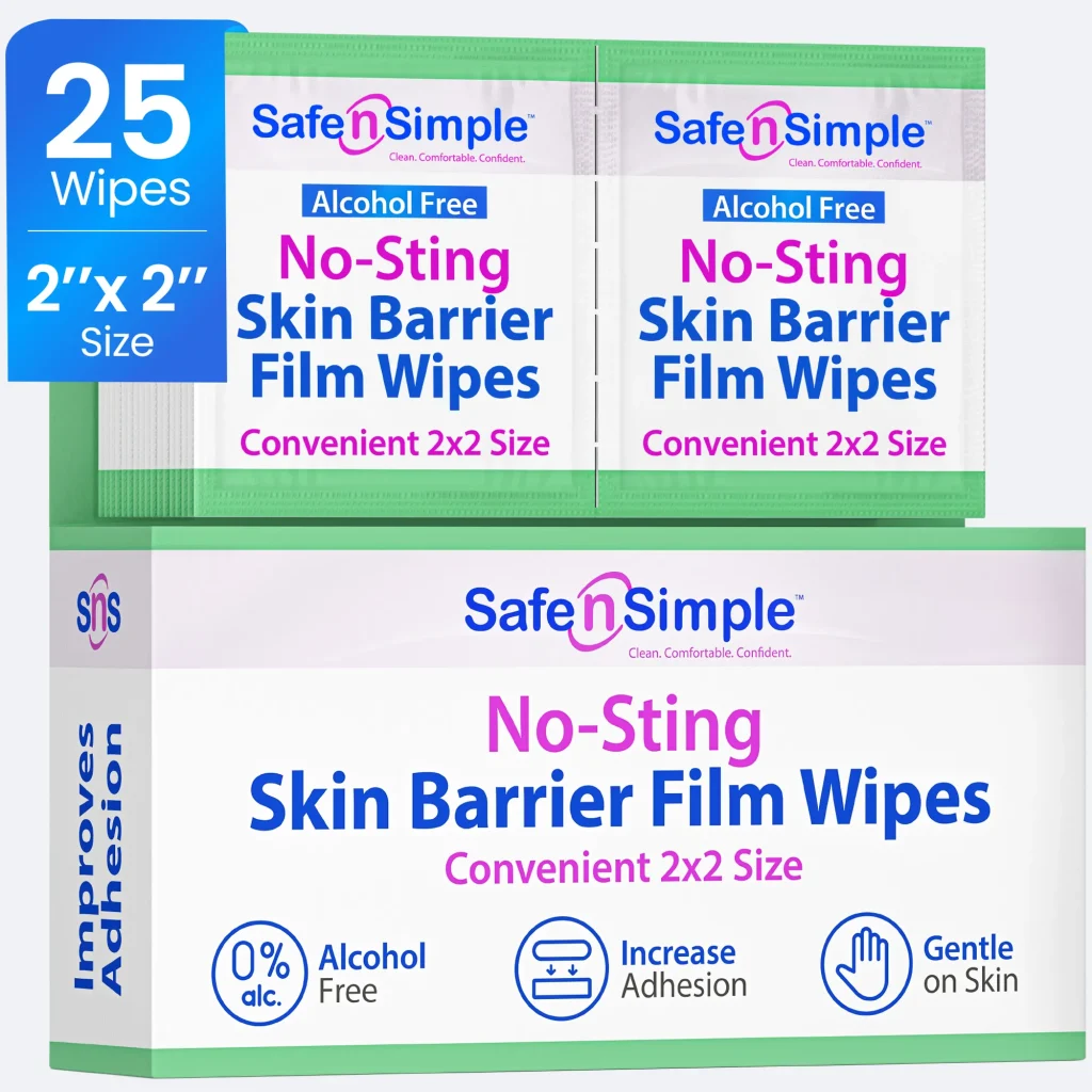 Skin Barrier Film No-Sting - 2" x 2" 25 Wipes