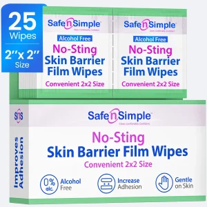 Skin Barrier Film No-Sting - 2" x 2" 25 Wipes