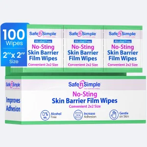 Skin Barrier Film No-Sting - 2" x 2" 100 Wipes