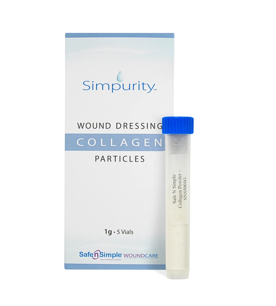 Collagen particles vials