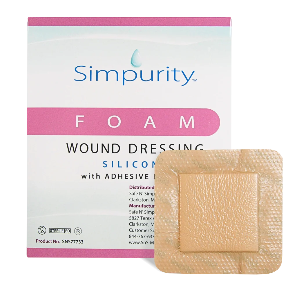Foam Silicone with adhesive border