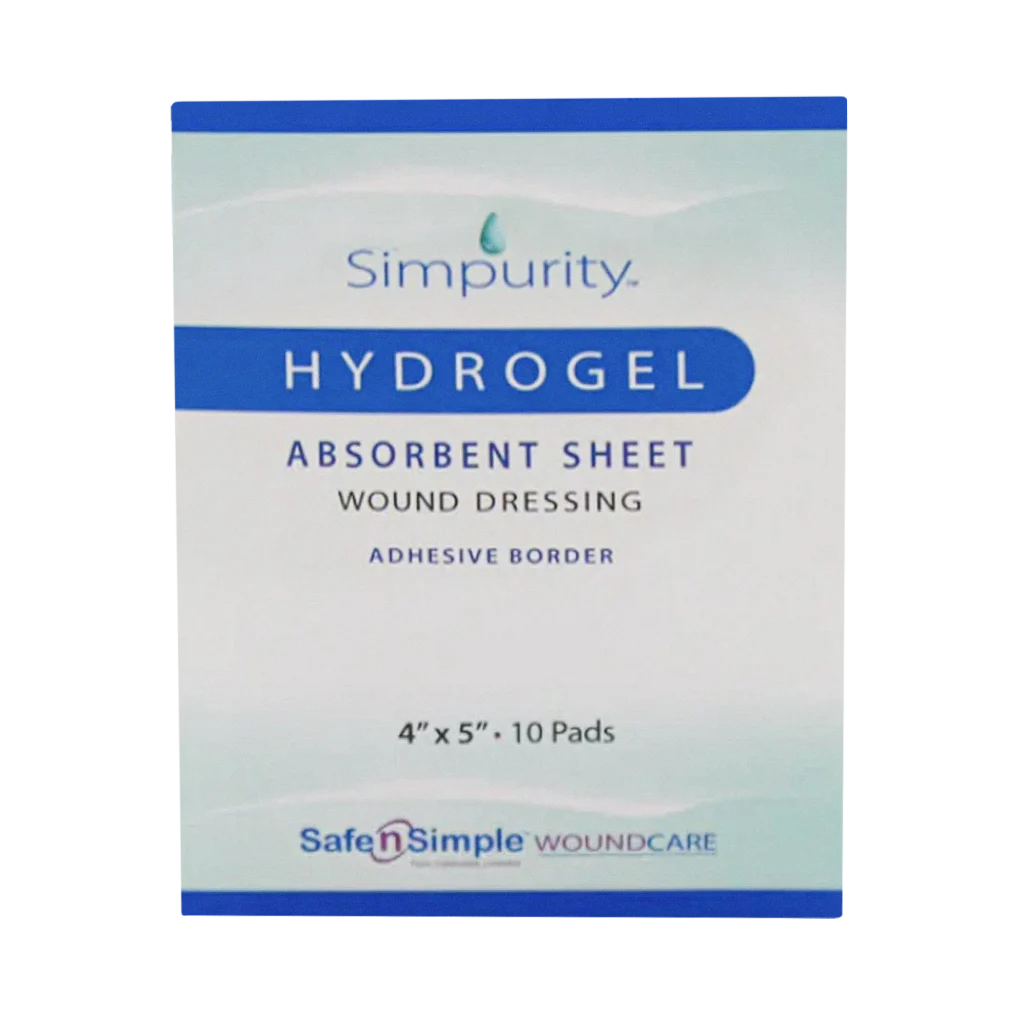 Hydrogel sheet adhesive border