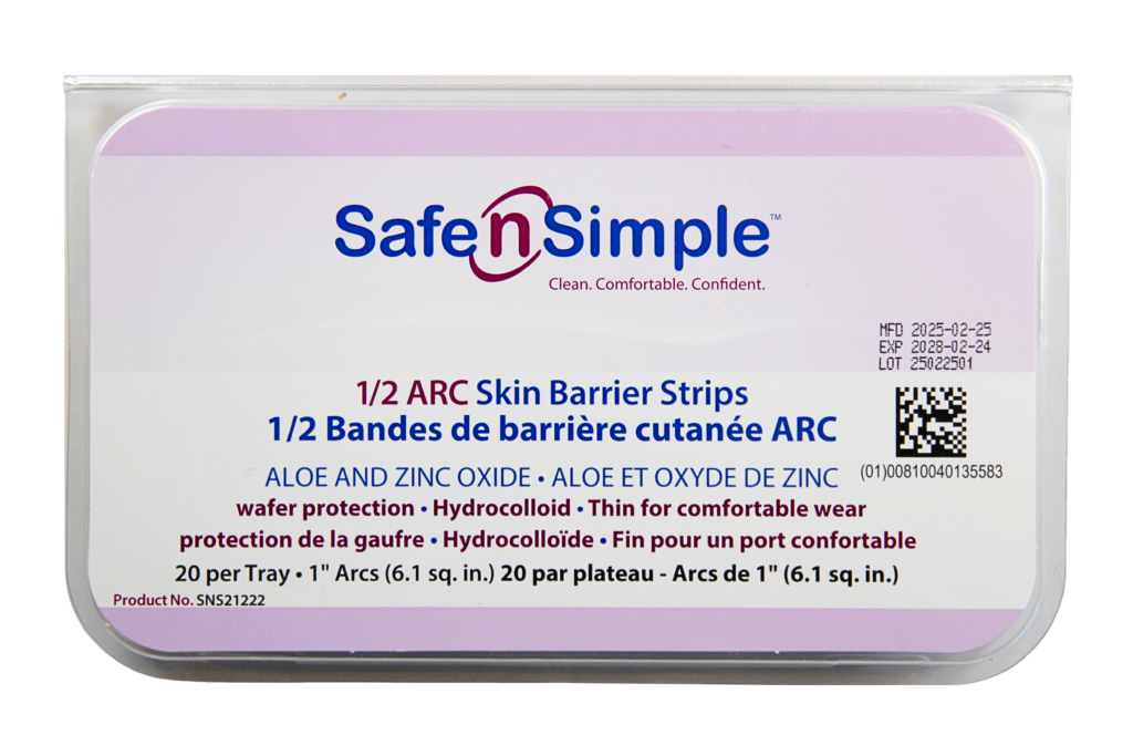 Ostomy Barrier Strips with Aloe and Zinc Oxide 1.25" - 1/2
