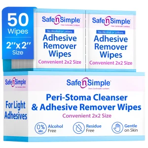 Peri-Stoma Cleanser & Adhesive Remover – 2" x 2" 50 Wipes