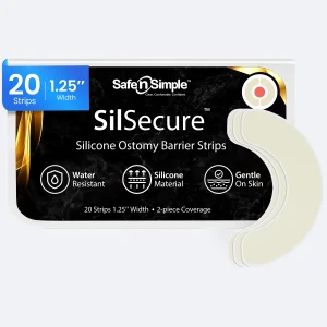 Silicone Ostomy Barrier Strips Half Circle – 1"